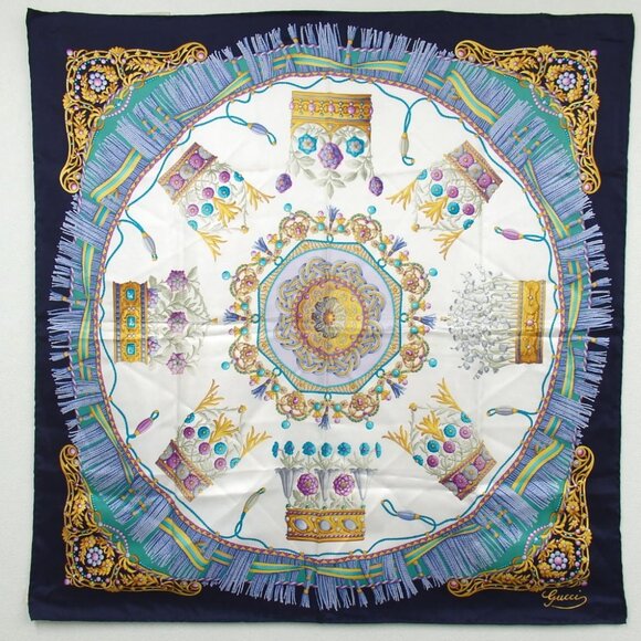 Authentic GUCCI scarf silk [Used] - Picture 1 of 8